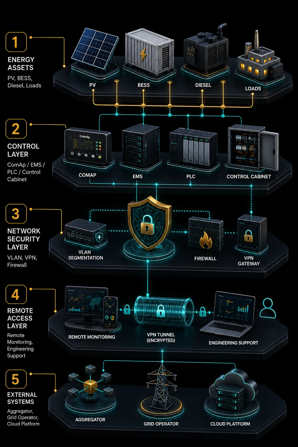 Cybersecurity-ready energy management network